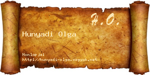 Hunyadi Olga névjegykártya