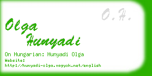 olga hunyadi business card